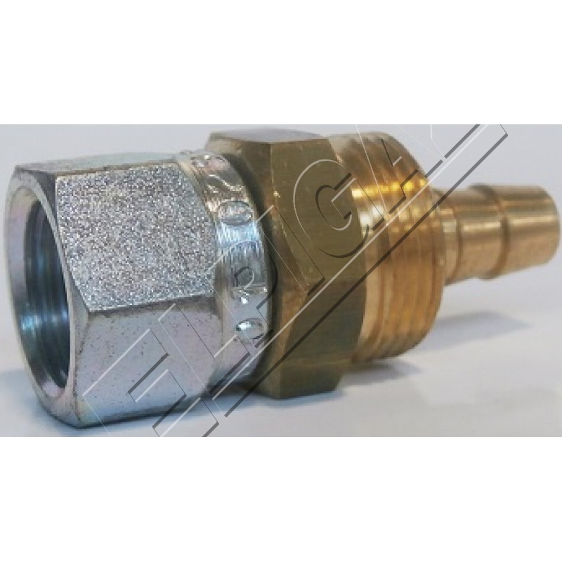 Straight flexible hose connector D8 (12.2x6.5) with internal thread. 1/2  - 20UNF